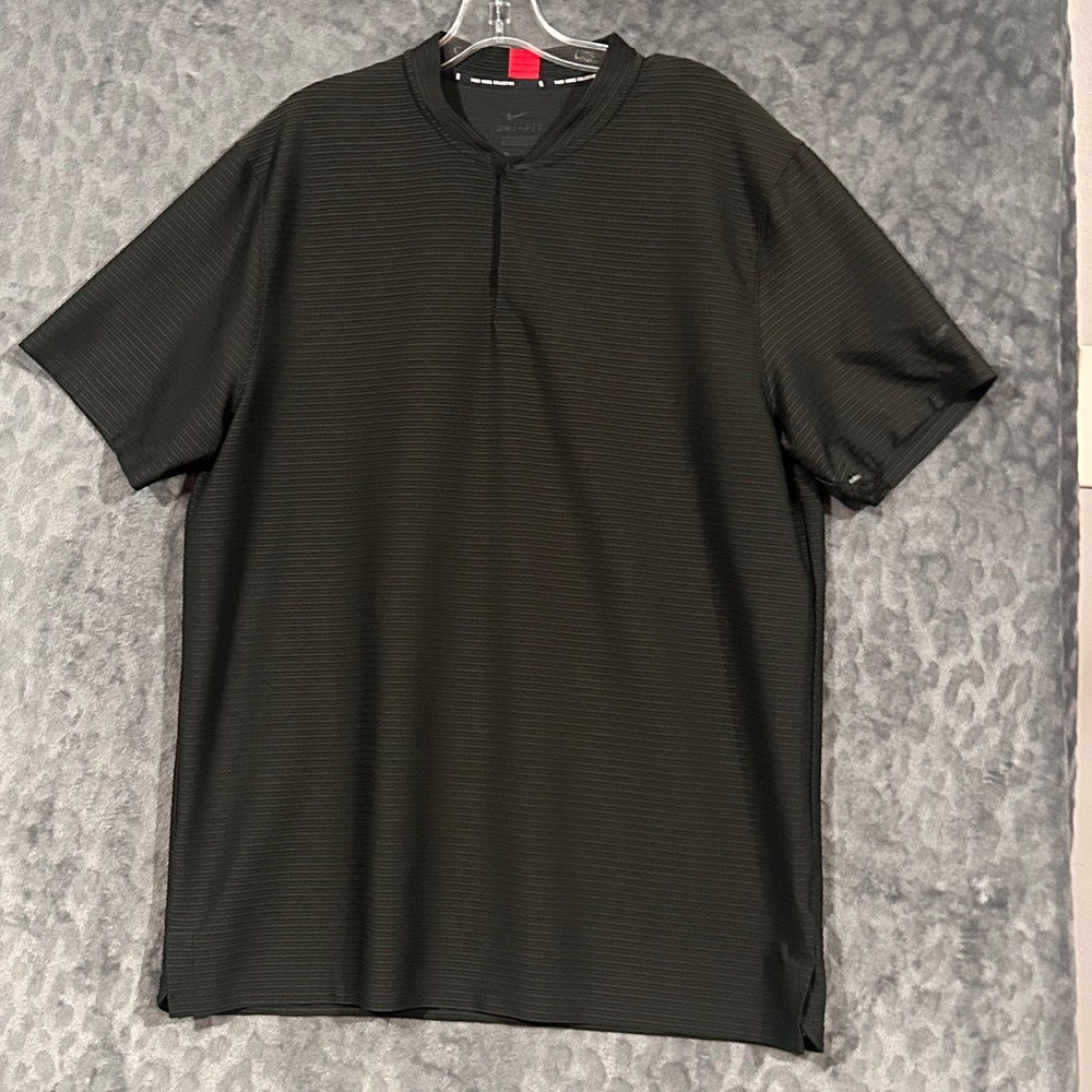 Nike Tiger Woods Collection Dri-FIT Blade Collar Golf Polo Black CT3795-010 L